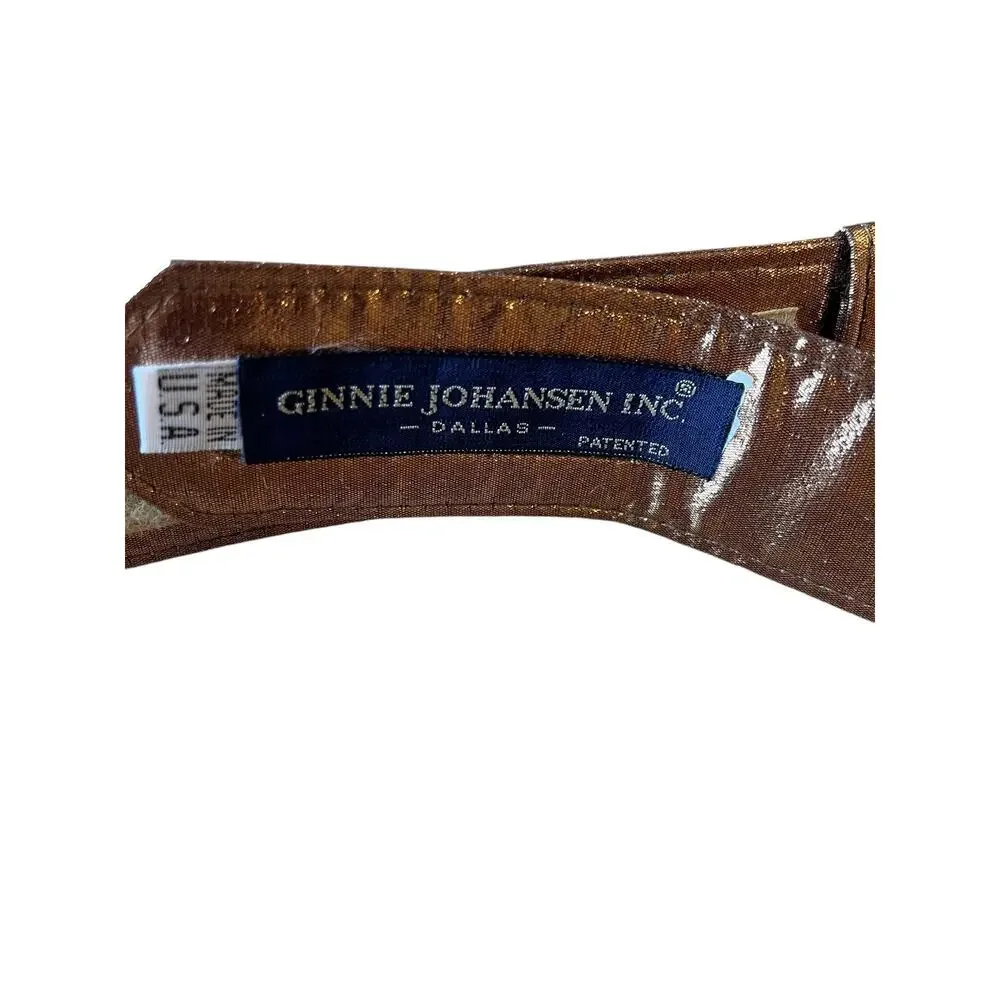 Ginnie Johansen Belt Bronze One Size Adjustable Closure Metallic Vintage Dallas